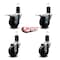 Service Caster 3.5'' Soft Rubber Swivel 1-5/8'' Expanding Stem Caster Set 2 Total Lock Brakes, 4PK SCC-EXTTL20S3514-SRS-2-S-2-158 - alternate 3